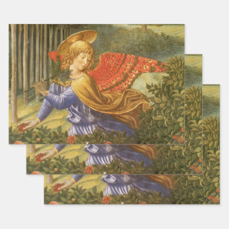Procession of the Magi Angel by Benozzo Gozzoli Wrapping Paper Sheet