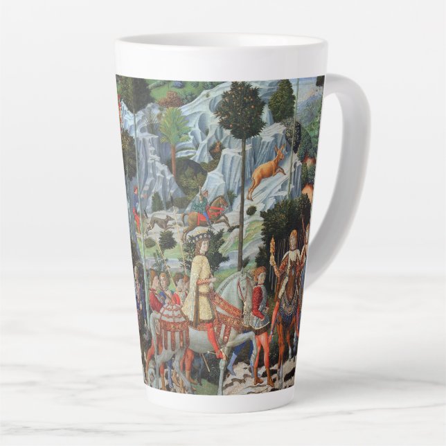 Procession of the Magi-Benozzo Gozzoli Latte Mug (Right Angle)