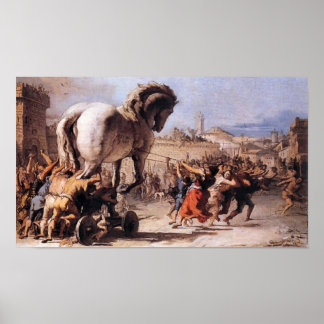 Procession of the Trojan Horse Poster