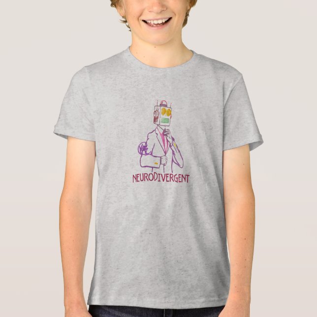 Processor Man Is Neurodivergent T Tri-Blend Shirt (Front)