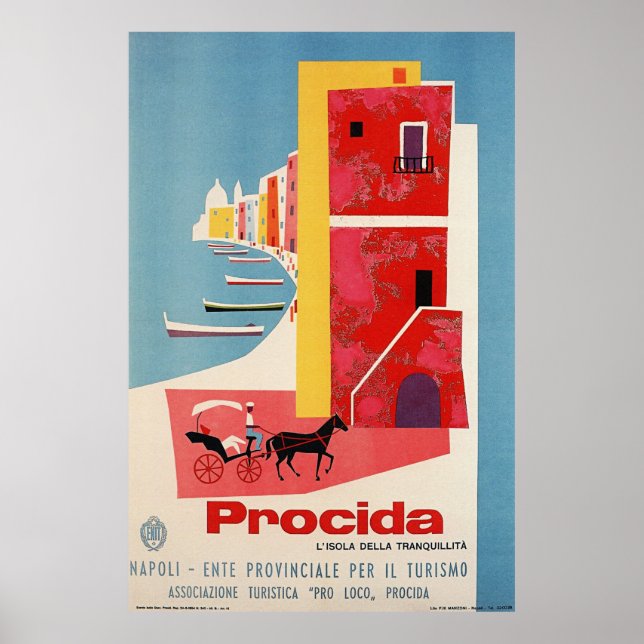 Procida Coast, Naples, Italy Poster (Front)