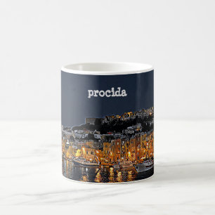 PROCIDA - Marina Grande - panorama by night - Coffee Mug