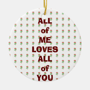 PROCLAIM YOUR LOVE / MISTLETOE ON SAME ORNAMENT
