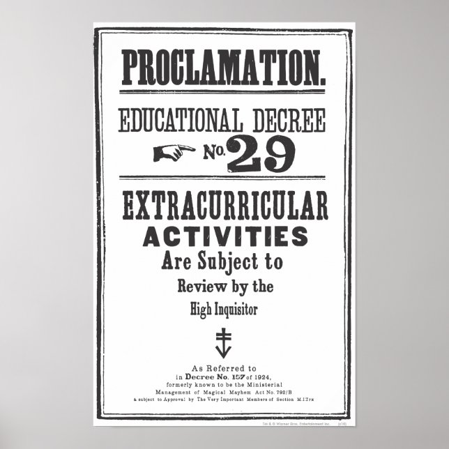 Proclamation 29 poster (Front)