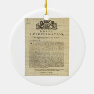 Proclamation by the King for Suppressing Rebellion Ceramic Tree Decoration