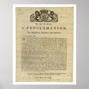 Proclamation for Suppressing Rebellion & Sedition Poster