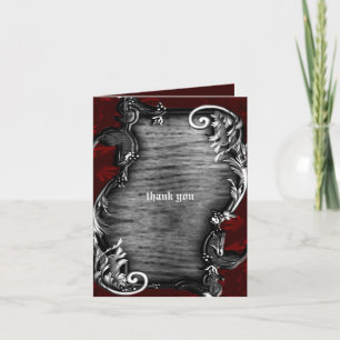 Proclamation Vampire Gothic Wedding Thank You Card