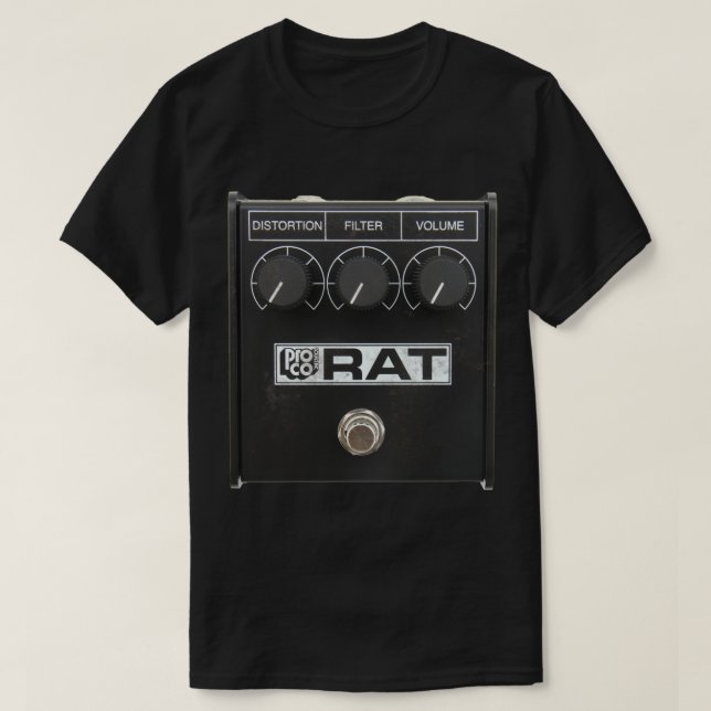 ProCo RAT Guitar Pedal Distortion Sticker T-Shirt (Design Front)