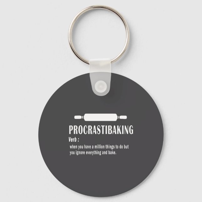 Procrastibaking Funny Definition - Baking Lovers & Key Ring (Front)