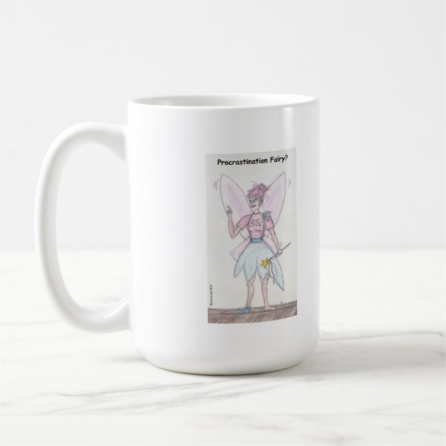 Procrastination Fairy Coffee Mug (Left)