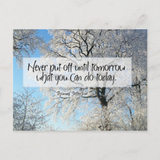Procrastination Inspirational Postcard