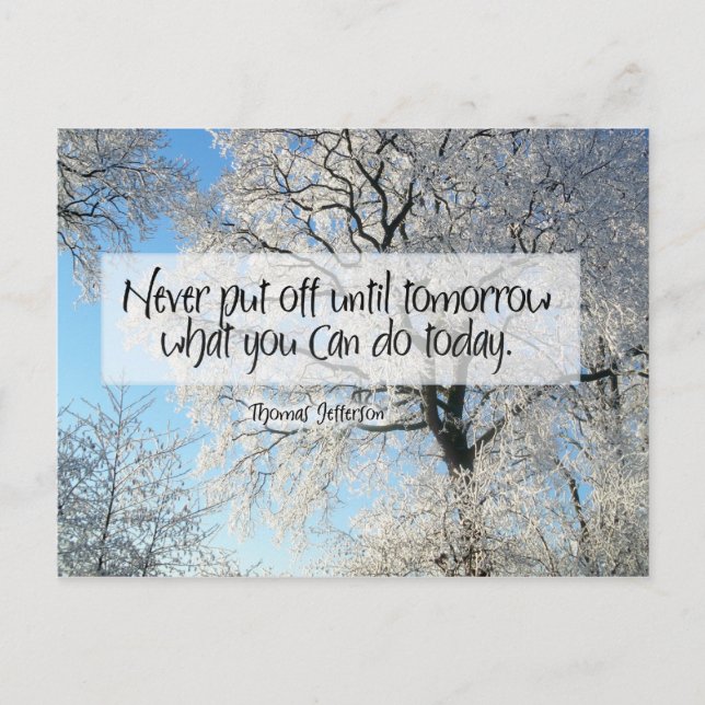 Procrastination Inspirational Postcard (Front)