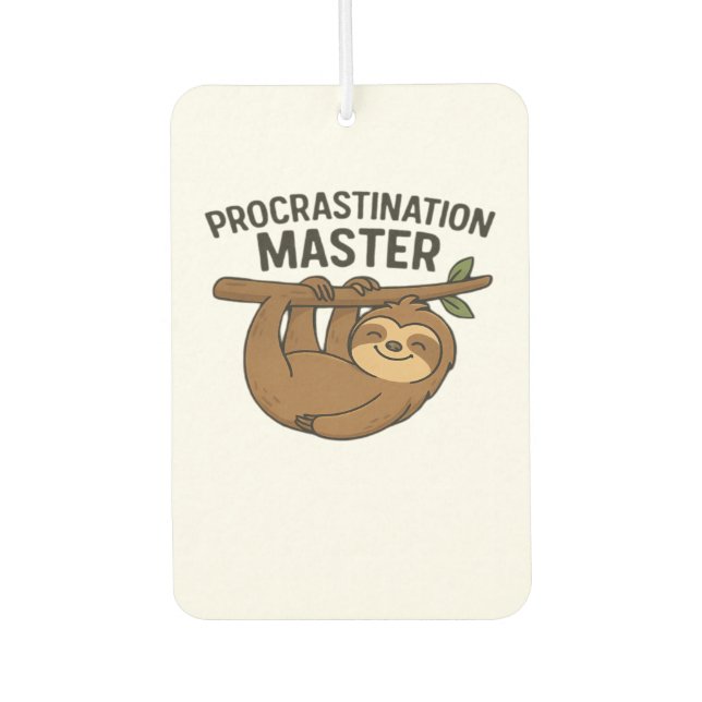 Procrastination Master Classic T-Shirt Car Air Freshener (Front)