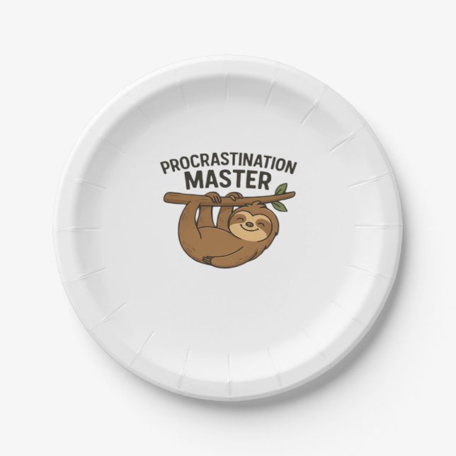 Procrastination Master Classic T-Shirt Paper Plate (Front)