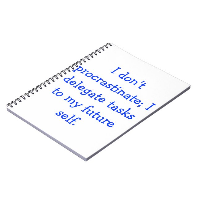 Procrastination Notebook (Left Side)