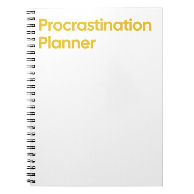 Procrastination Planner Notebook (Front)