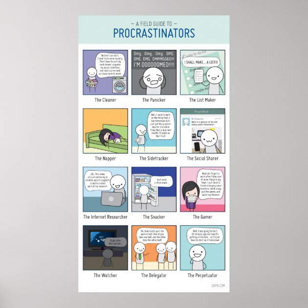 Procrastination Poster | Zazzle