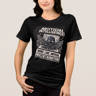 Procrastination Tentacles Tri-Blend Shirt