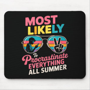 Procrastinator Gift Funny Summer Quote Lazy Lifest Mouse Mat