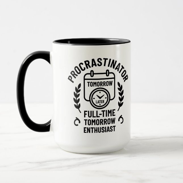 Procrastinator Mug (Left)