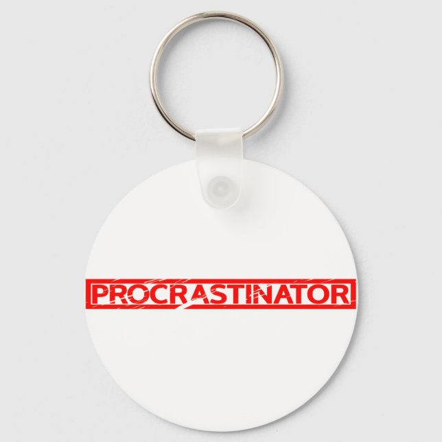 Procrastinator Stamp Key Ring (Front)