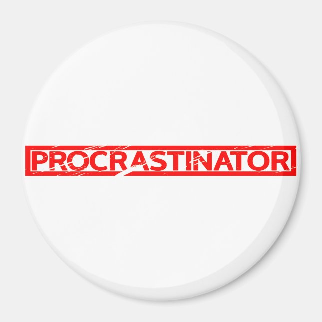 Procrastinator Stamp Magnet (Front)