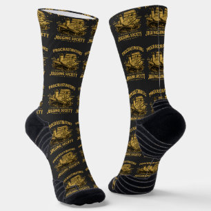 Procrastinators Jogging Society Funny Running Tee Socks