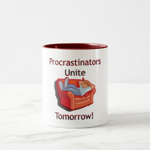 Procrastinators Unite Two-Tone Coffee Mug