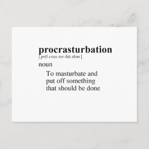 PROCRASTURBATION POSTCARD