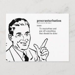PROCRASTURBATION POSTCARD