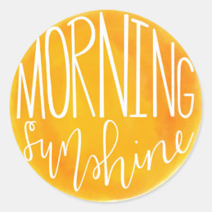 PROCREATE - Morning Sunshine Design Classic Round Sticker