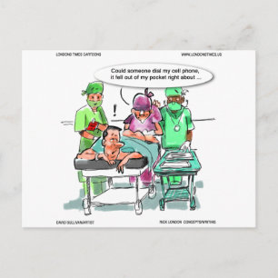 Proctologist Loses Cell Phone Funny Postcard