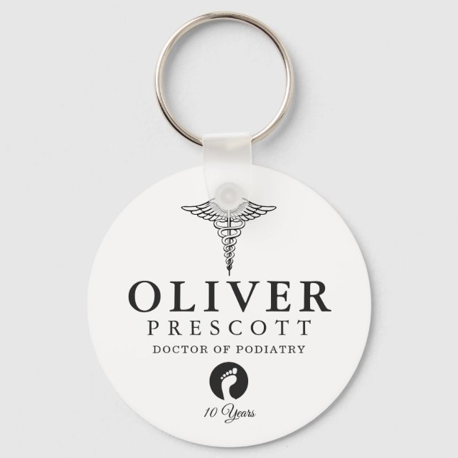 Proctologist Professional Graduation | Retirement Key Ring (Front)