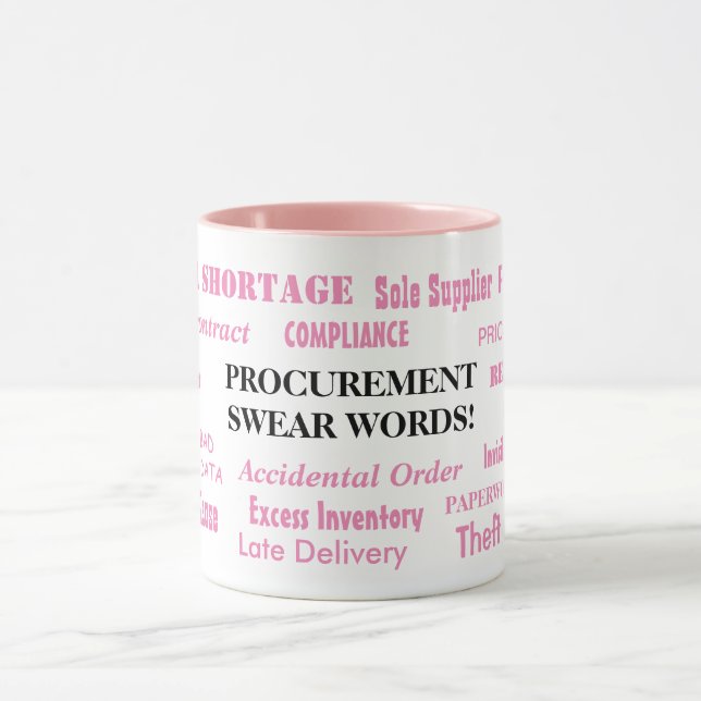 Procurement Swear Words Woman Procurement Manager  Mug (Center)