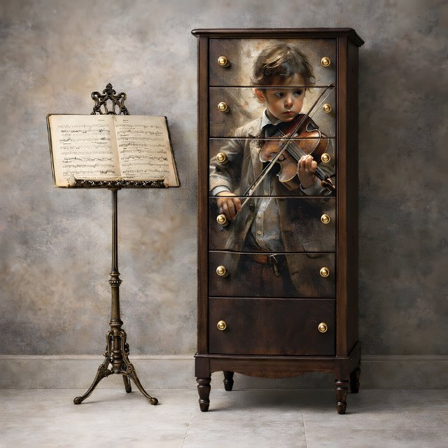 Prodigy's Melody Vintage Violinist Decoupage Tissue Paper (Creator Uploaded)