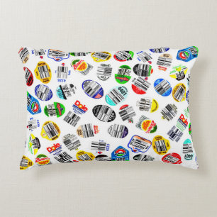 Produce Barcode Stickers Decorative Cushion