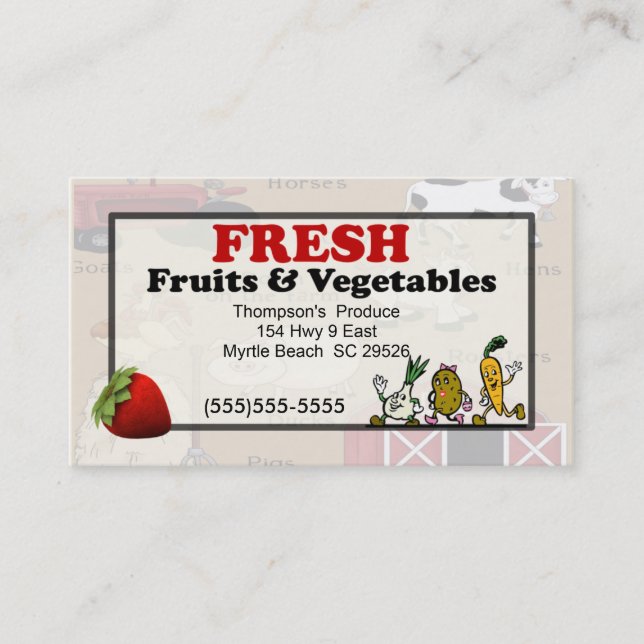 Produce Business Card (Front)