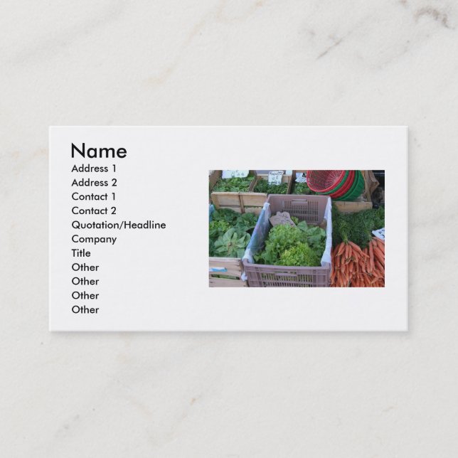 Produce Business card (Front)