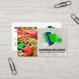 Produce   Express Delivery Service Business Card