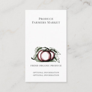 Produce Farm Farmer's Market Business Card