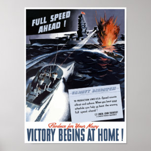 Produce For Your Navy -- WWII Poster