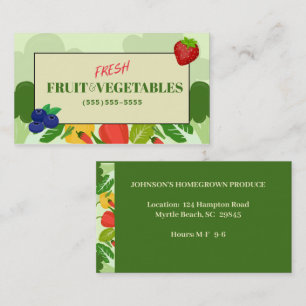 Produce Fruit and Vegetables  Business Card
