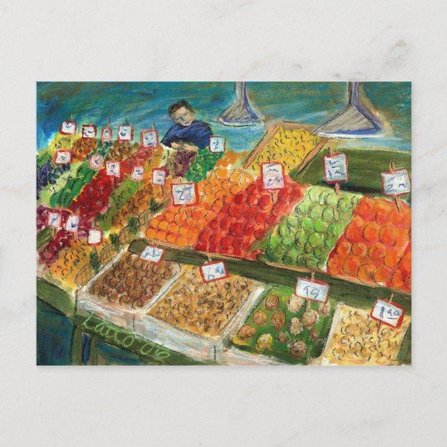 Produce Vendor Postcard (Pike Place Seattle) (Front)
