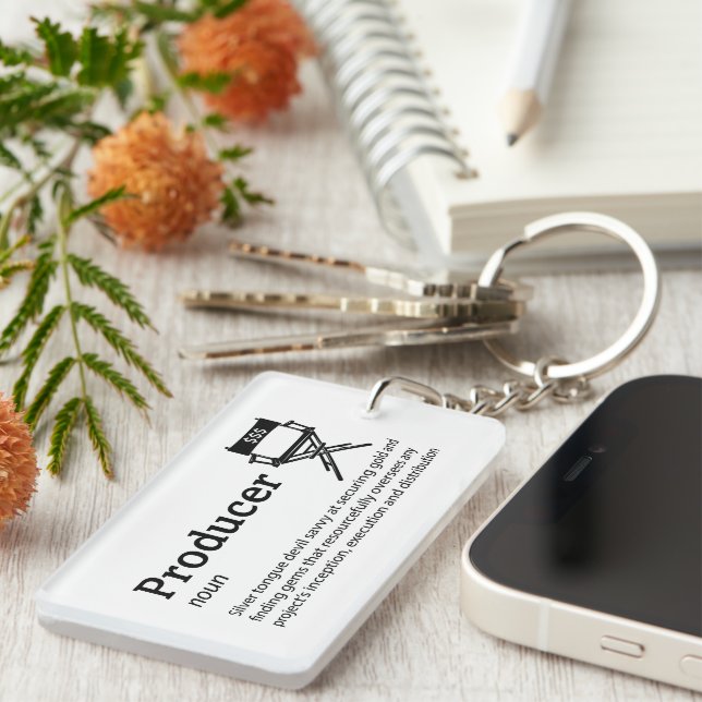 Producer Definition - Filmmaker Key Ring (Front Right)