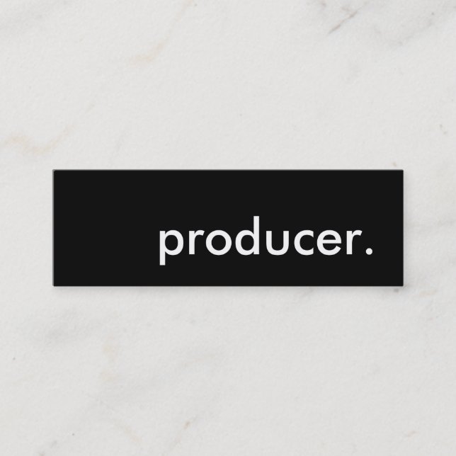 producer. mini business card (Front)