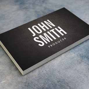 Producer Minimal Bold Text Elegant Business Card