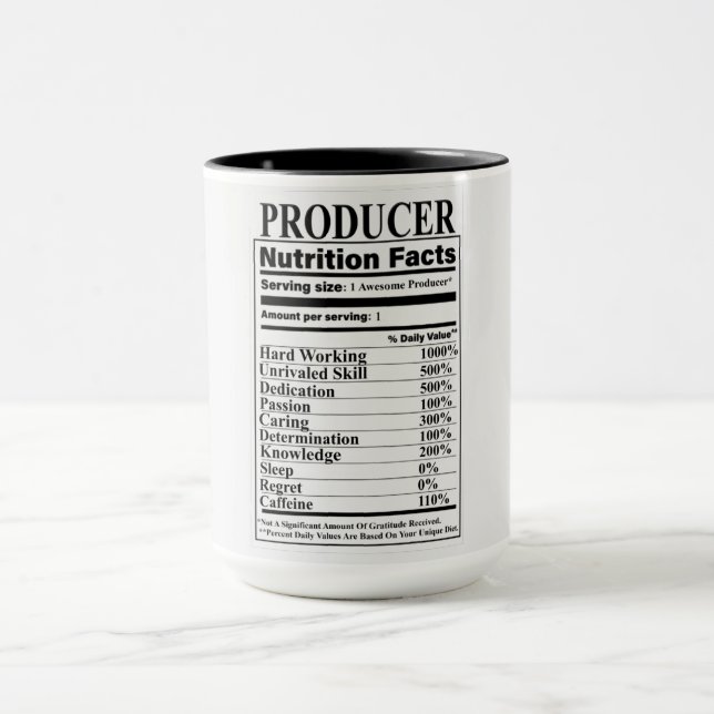 Producer Nutrition Facts Mug (Center)