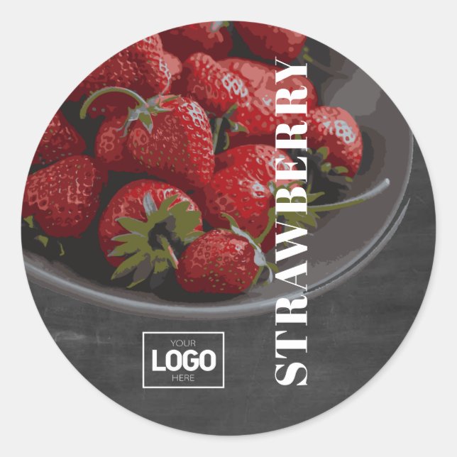 Product Brandy Strawberry Logo Stickers (Front)