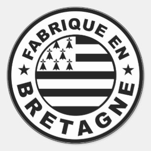 product country flag label made in britany france