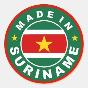 product country flag label made in suriname